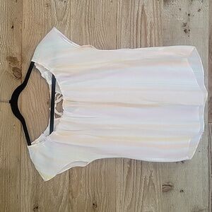 LC Lauren Conrad Small Striped Top with Tie Back